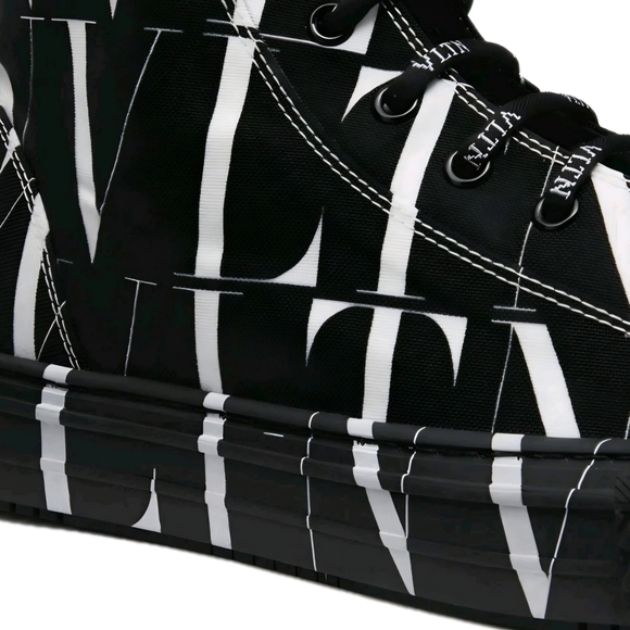 Valentino Garavani VLTN Monogram High Top Sneakers EU 45 US Men's Size 12 (EUC) - Picture 7 of 11